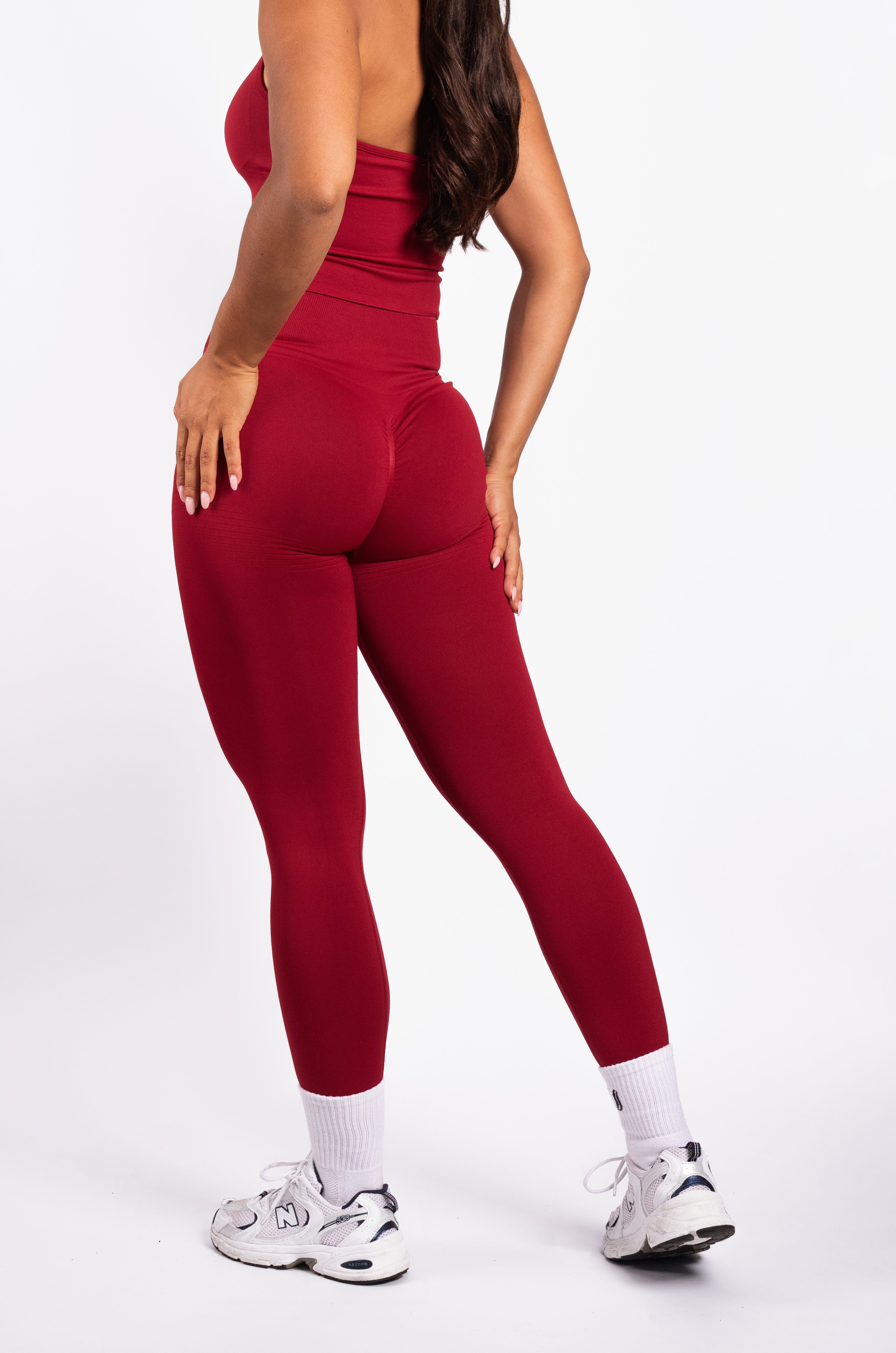 Bibi | Legging Côtelé Sans Coutures – Rouge