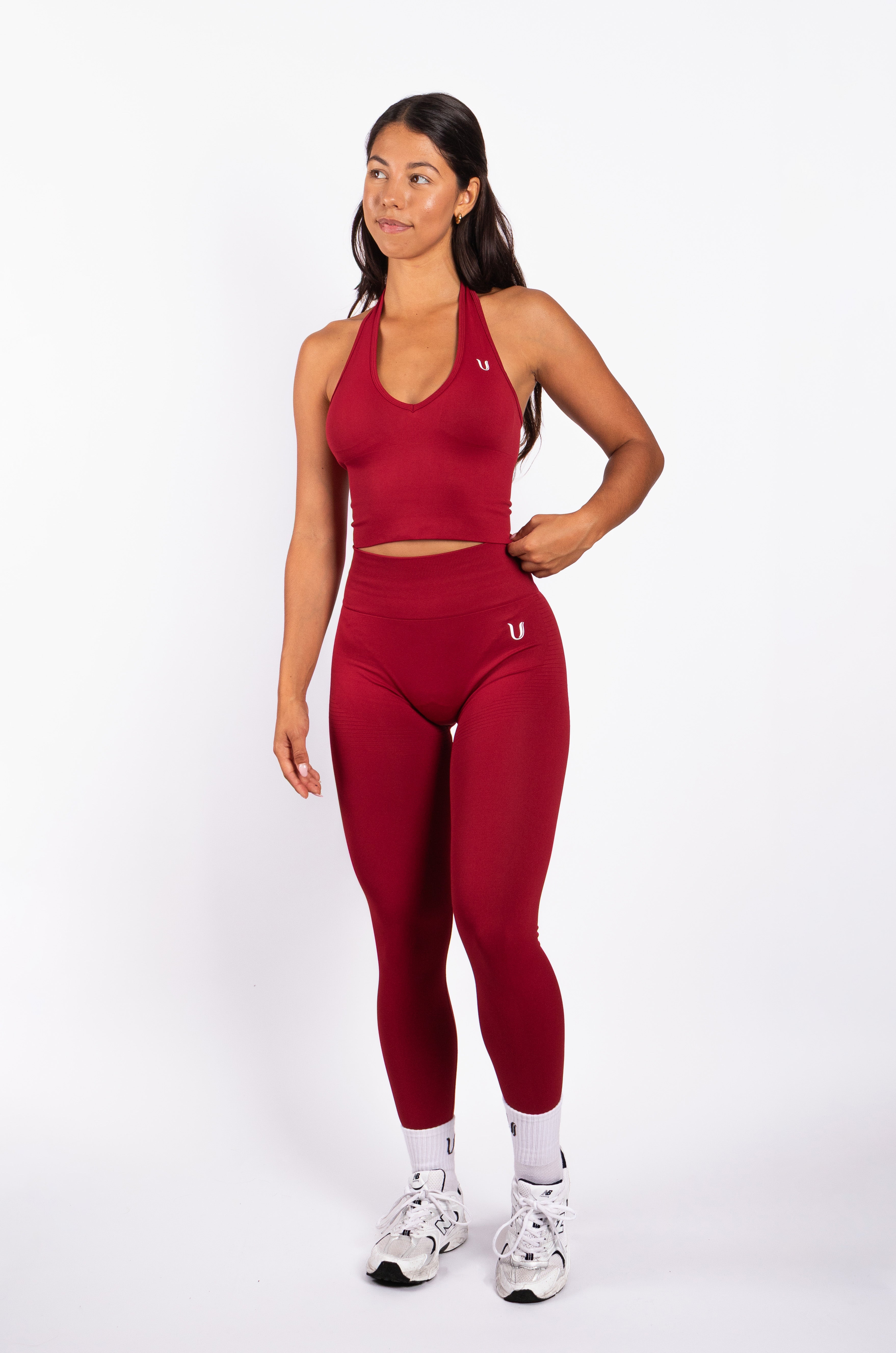 Bibi | Geribde Naadloze Legging – Rood - afbeelding 6