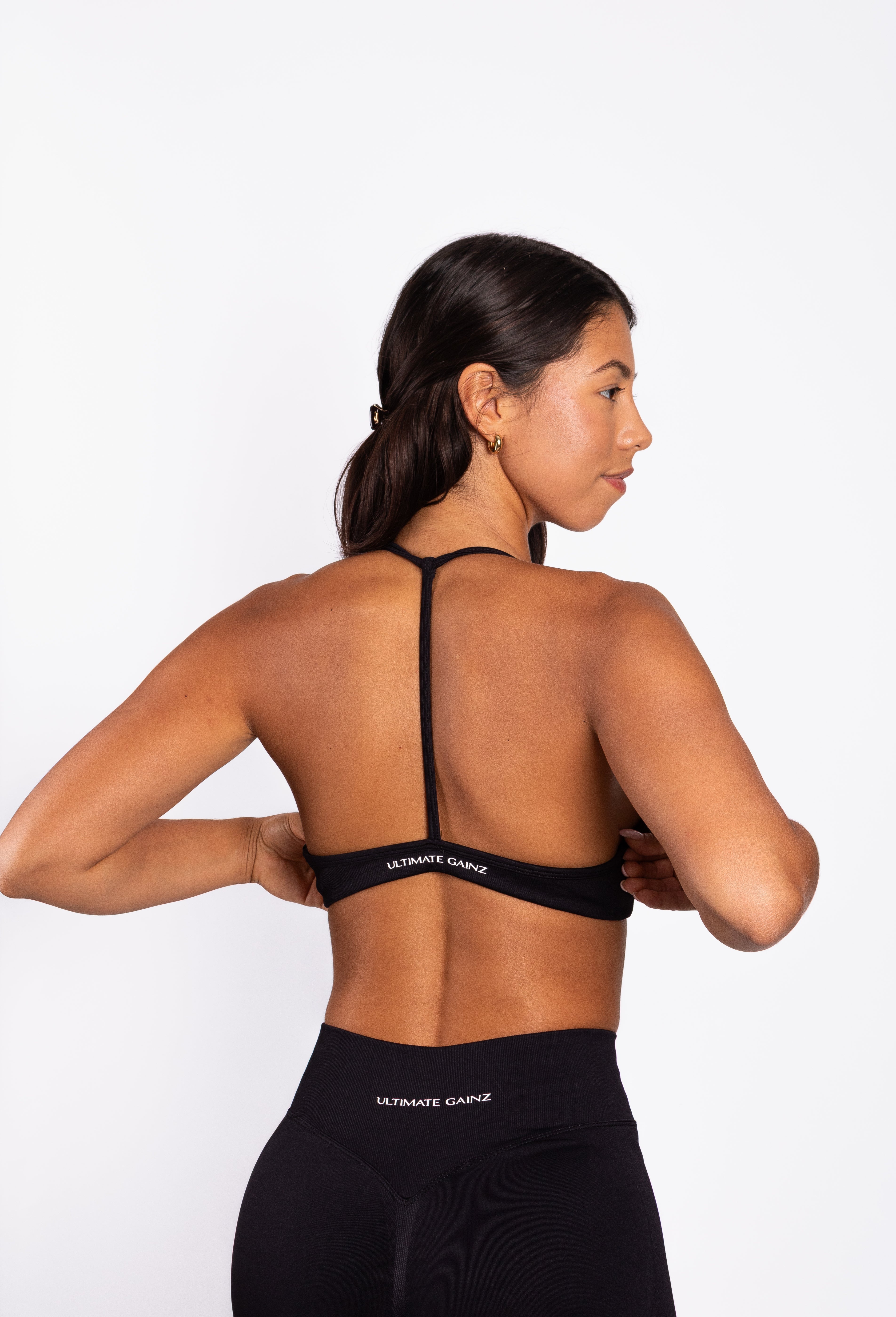 Nova | Seamless Open Rug Bra – Zwart