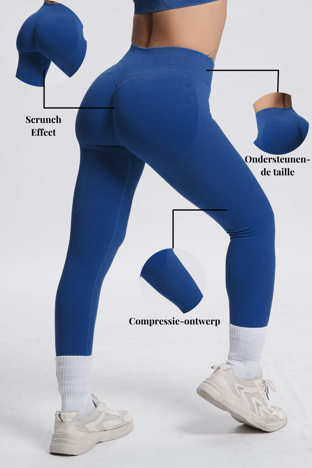 Beau | High Performance Scunch Legging - Donkerblauw