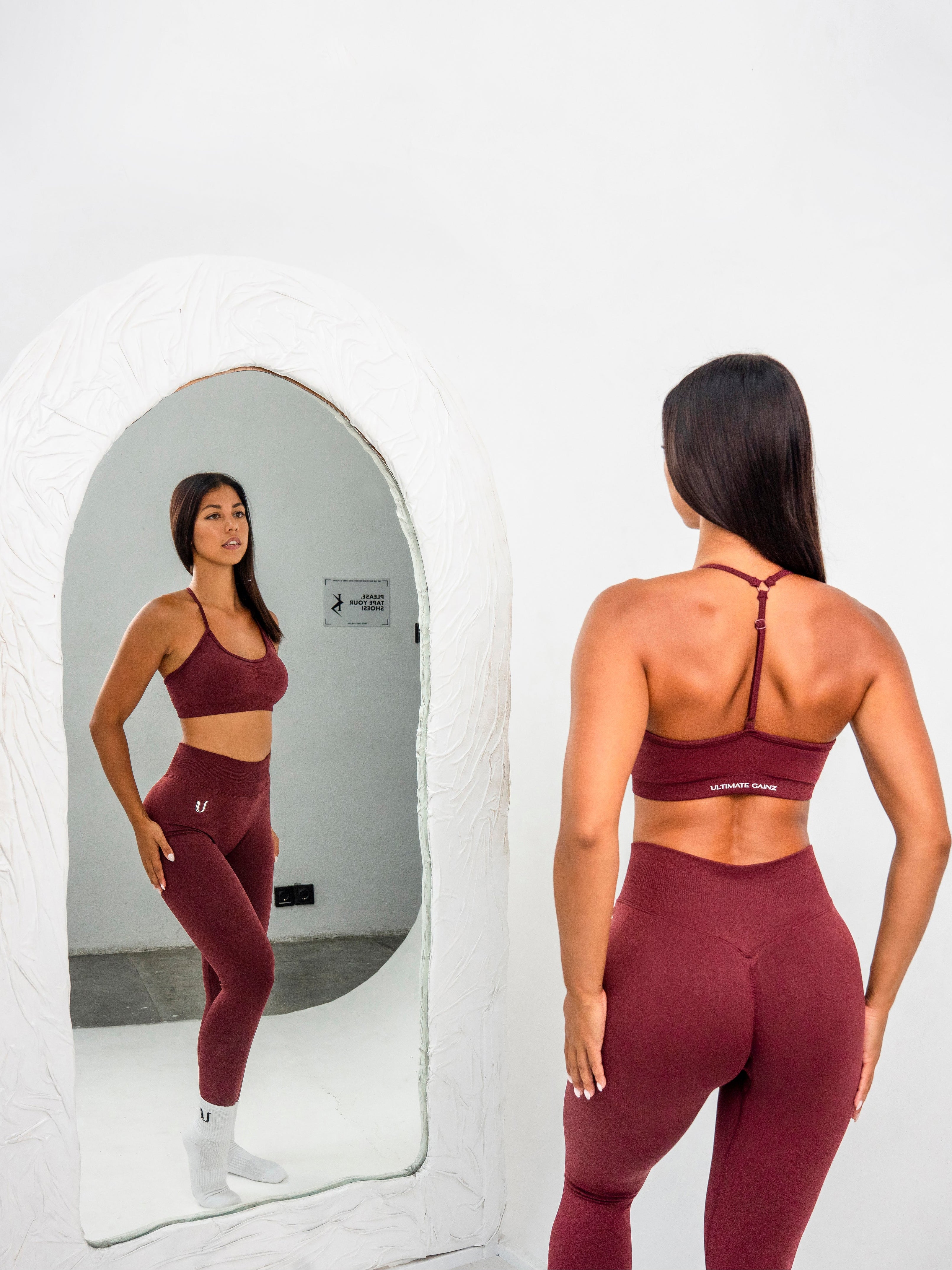 Luna | Premium Adjustable Sports Bra - Burgundy