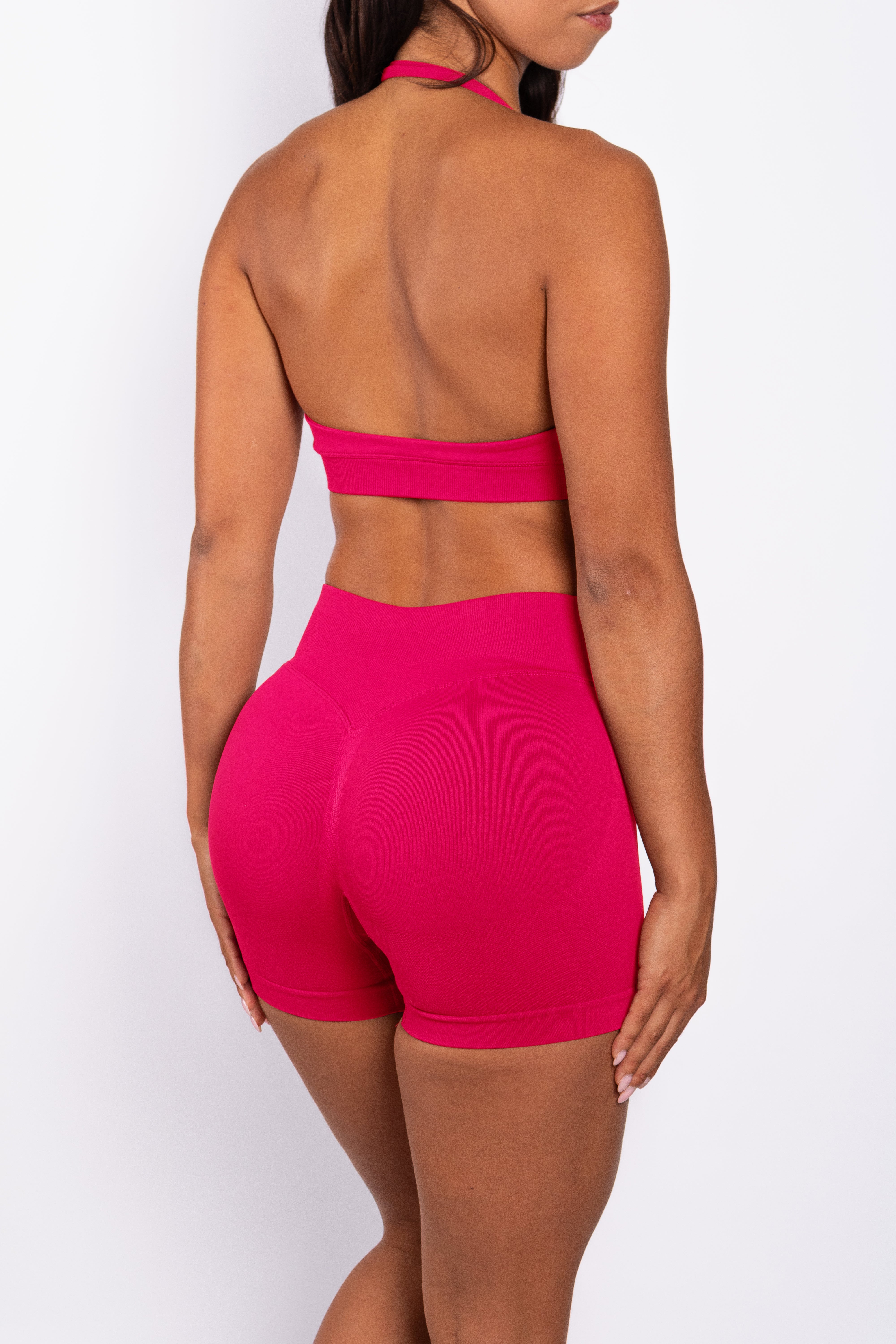 Beau | Premium High Performance Scrunch Shorts - Raspberry