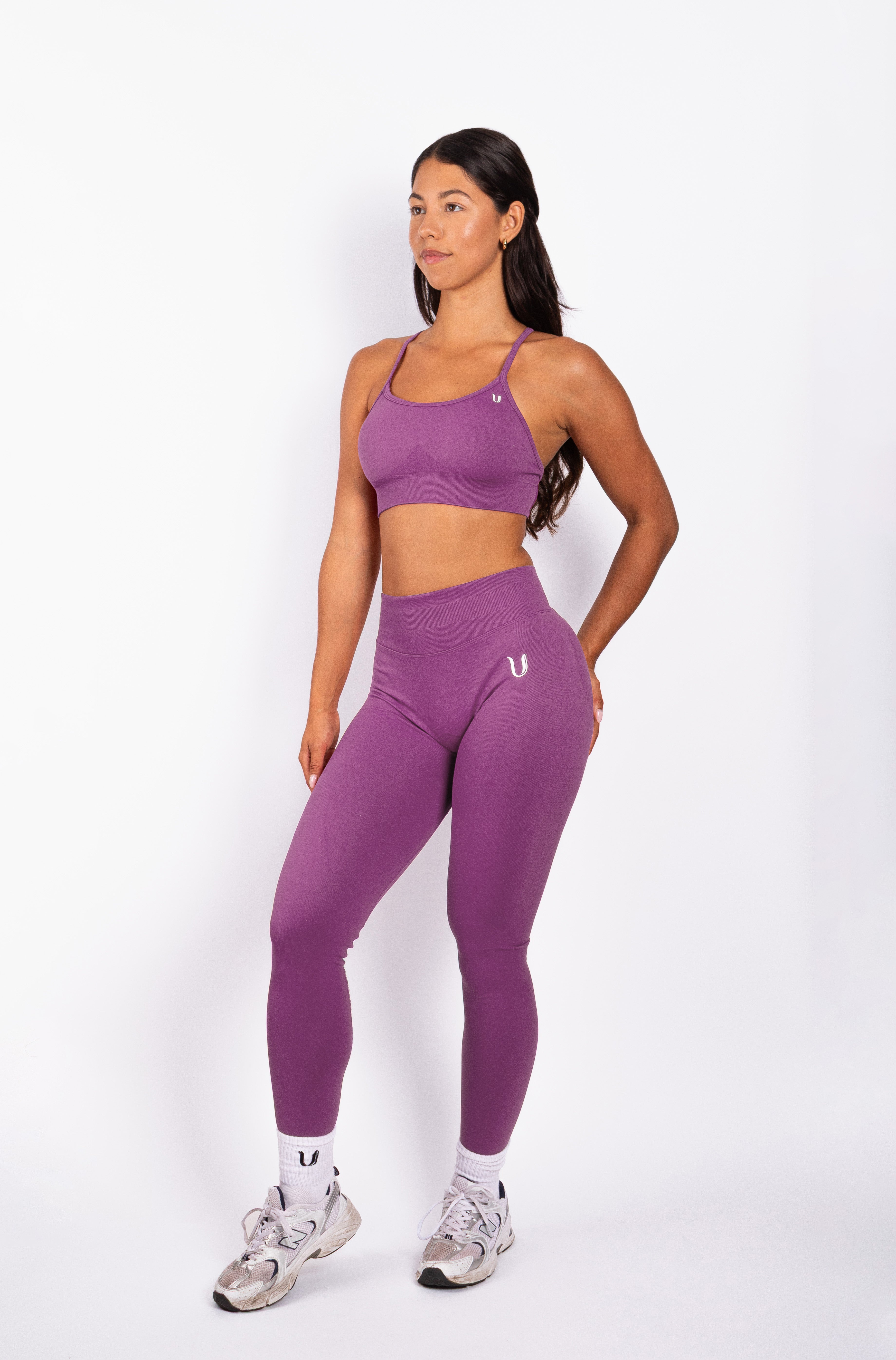 Beau | Premium High Performance Scrunch Leggings - Purple