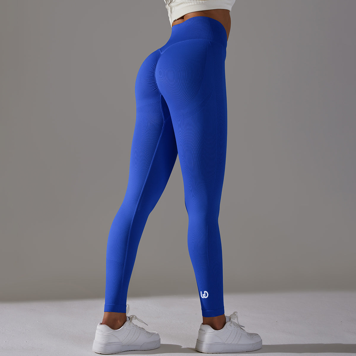 Celine | Legging Taille Haute Froncé - Bleu