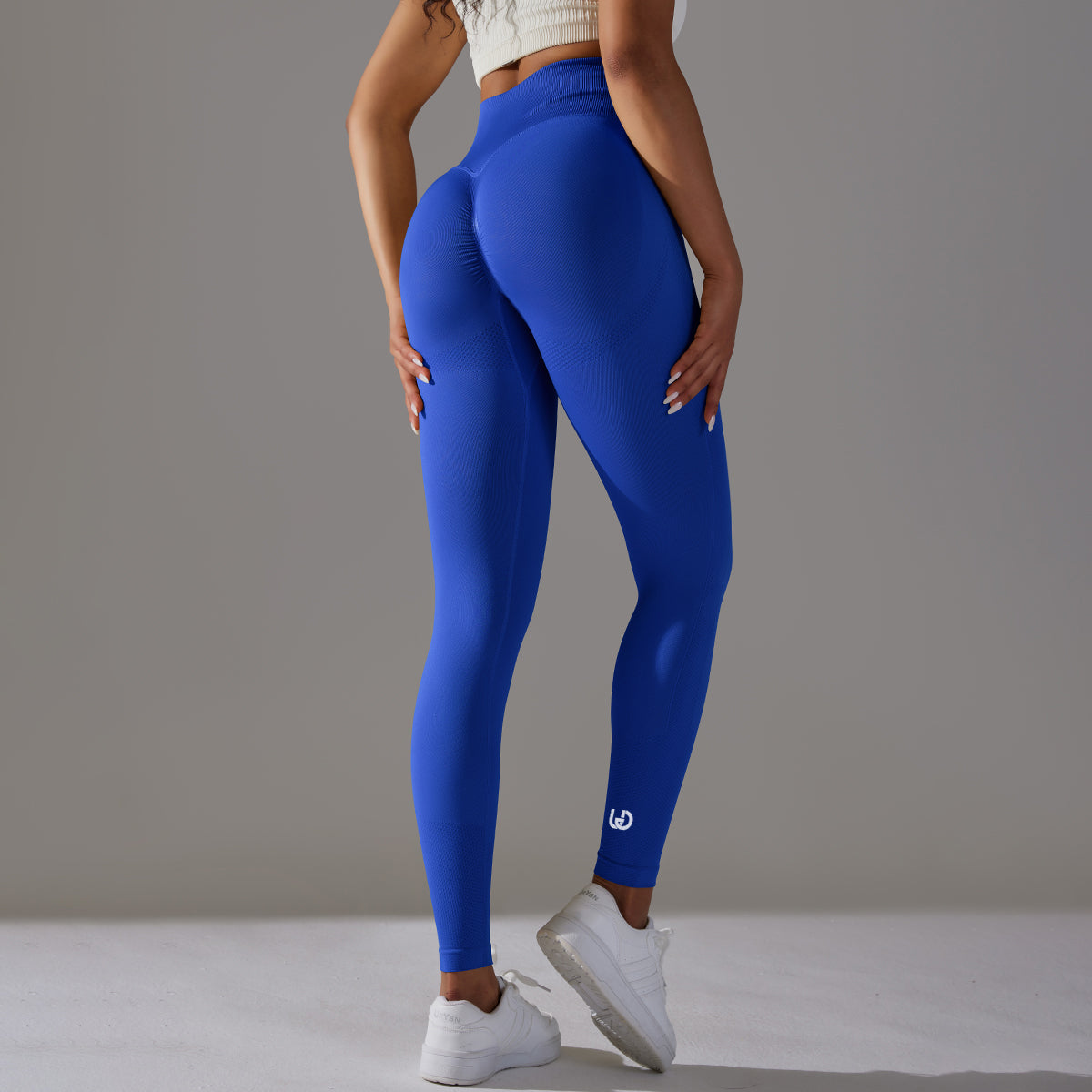 Celine | Legging Taille Haute Froncé - Bleu