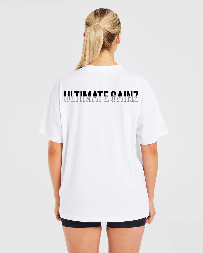 Gainz ultime | Chemise unisexe surdimensionnée - Blanc