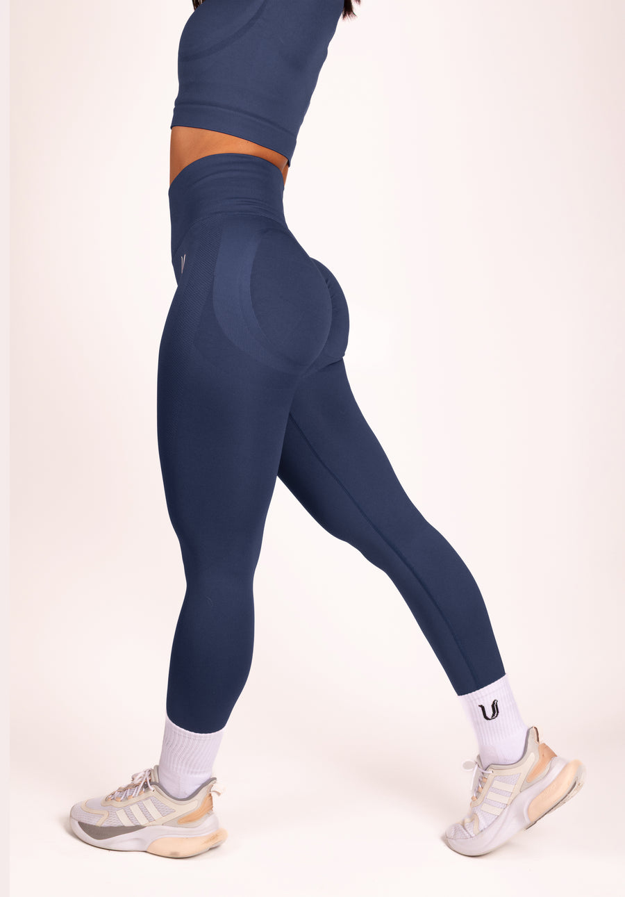 Leonie | Legging Premium Scrunch - Bleu Foncé