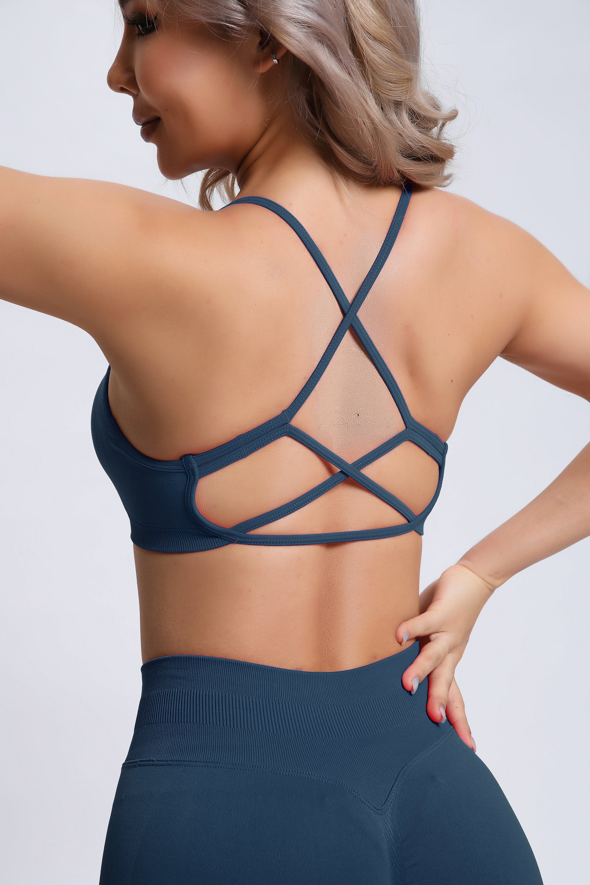 Joy | Crossback Sports Bra – Army Green