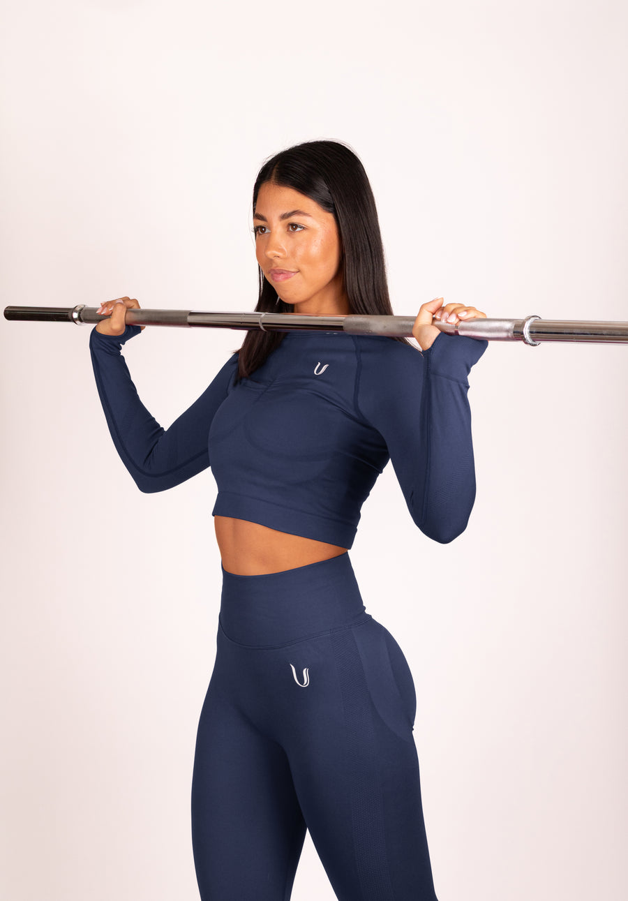 Leonie | Top Manches Longues Shirt - Bleu Foncé