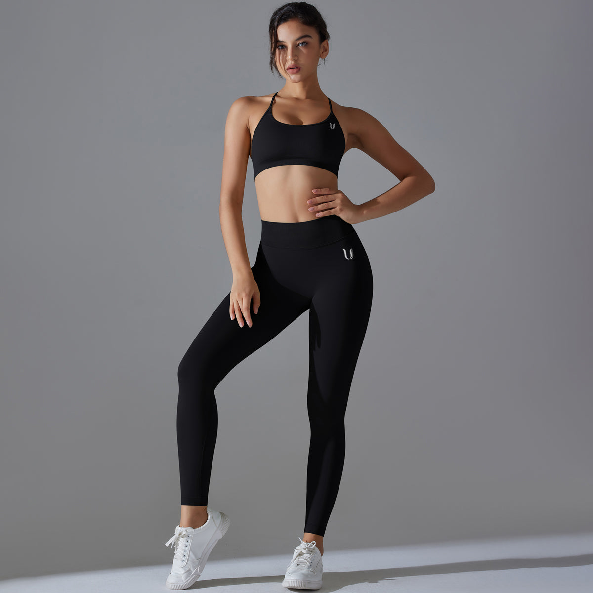 Mila V2 | Scrunch Sport Leggings - Schwarz