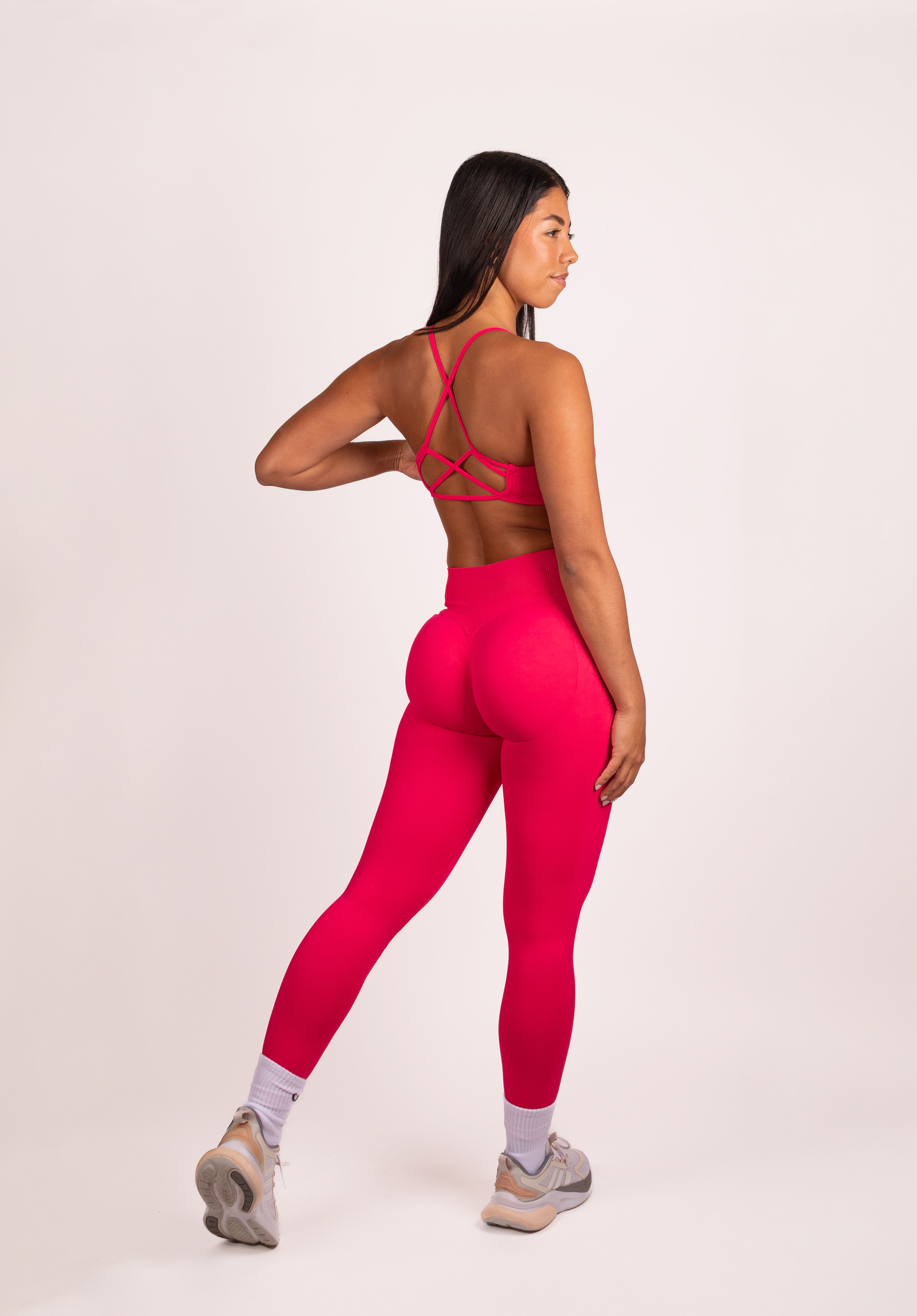 Joy | Sculpt Legging Met Scrunch – Roze Rood - afbeelding 2