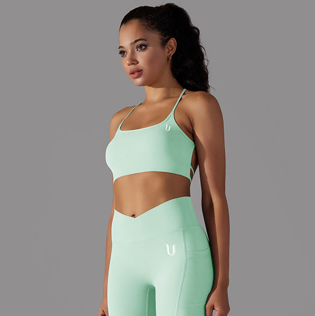 Mila | Strap Sports Bra - Green