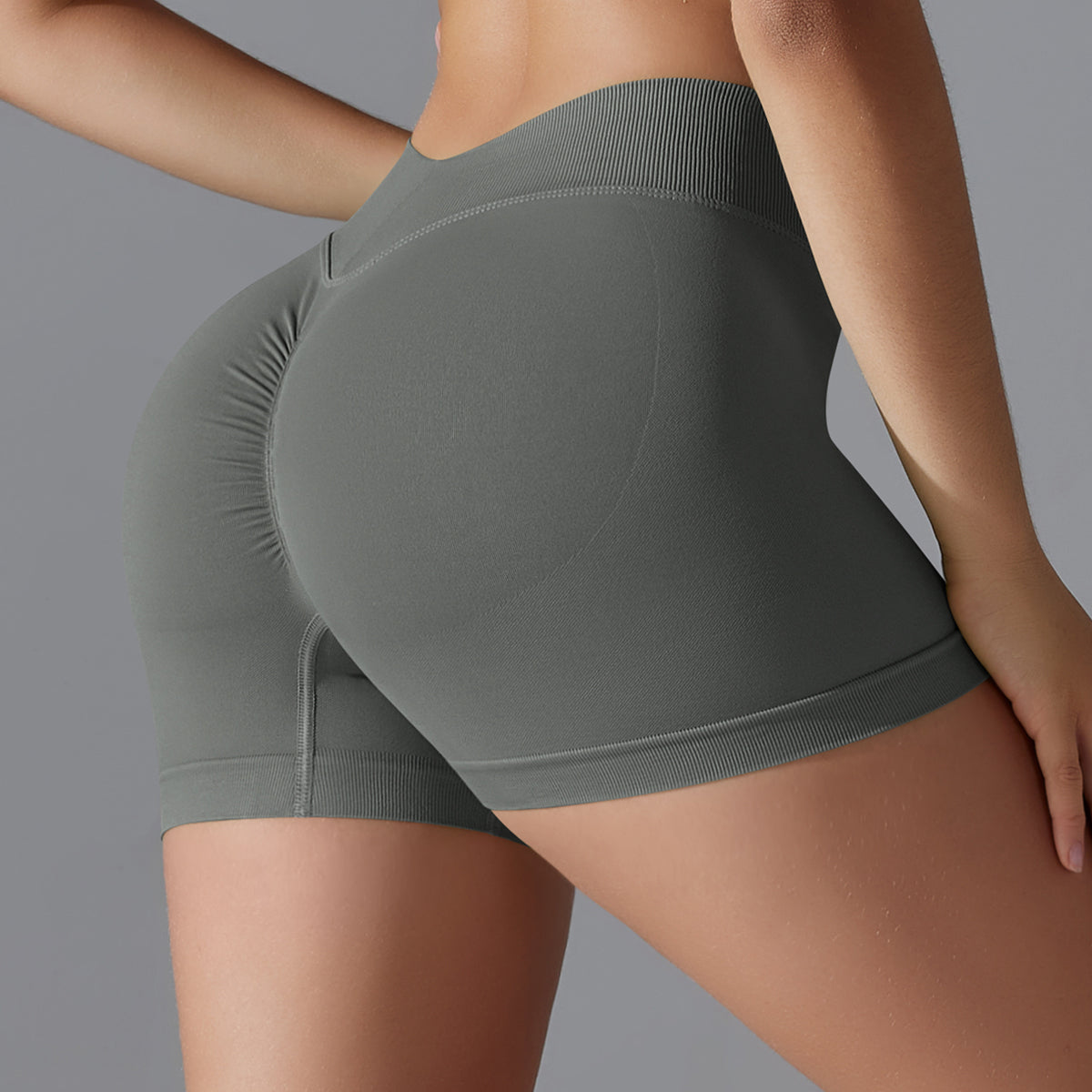 Mila V2 | Scrunch Sport Shorts - Grau