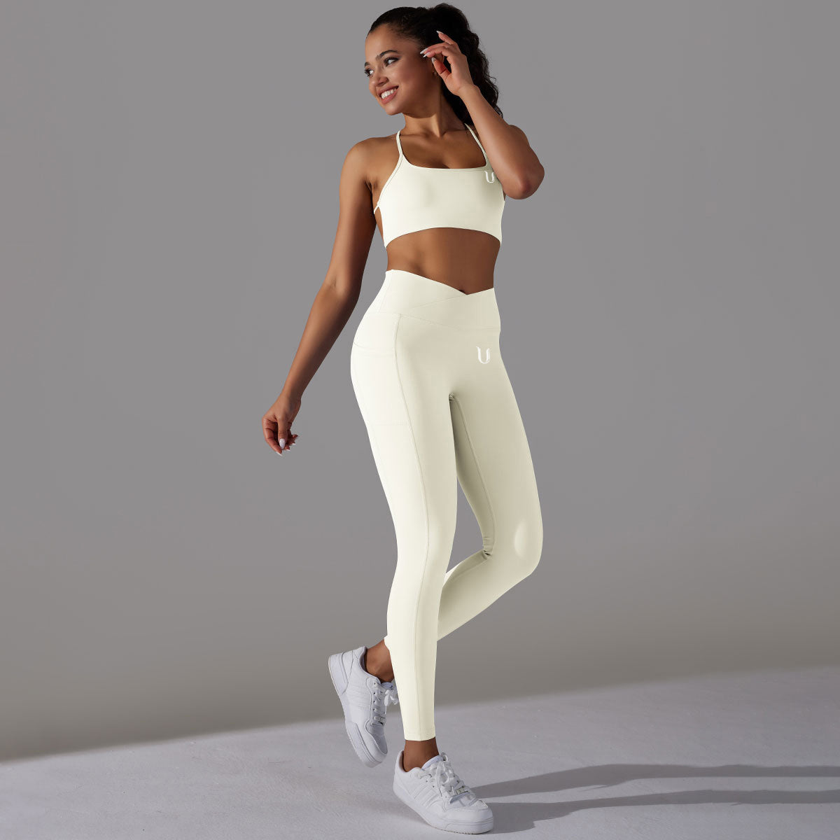 Mila | Legging-Top Set - White