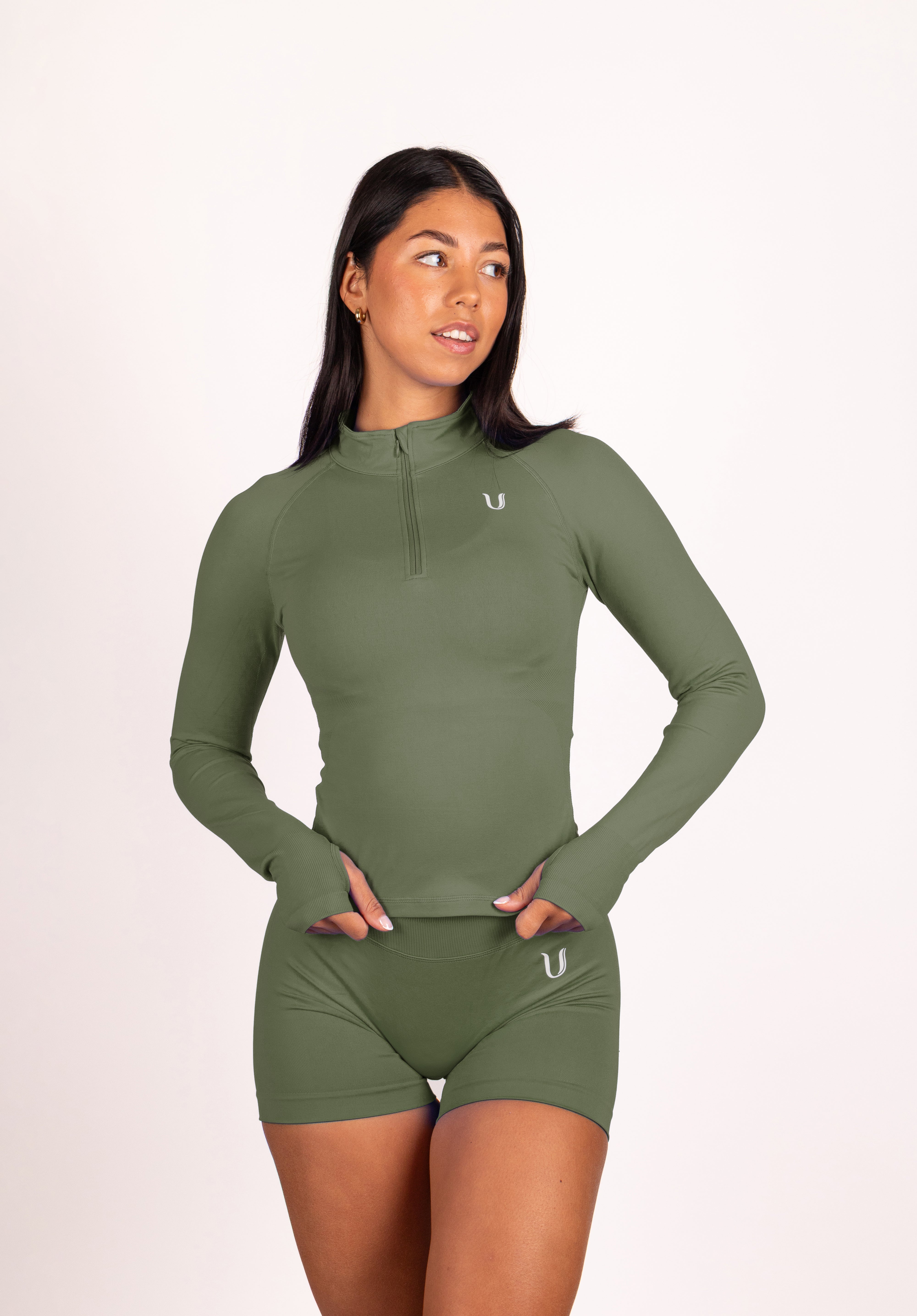 Beau | Premium High Performance Scrunch Shorts - Green