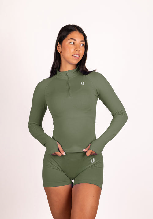 Beau Premium High Performance Scrunch Short Groen - Dames sportkleding | Ultimate Gainz