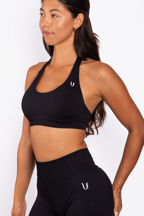 Beau Halter Support Bra Zwart - Dames sportkleding | Ultimate Gainz