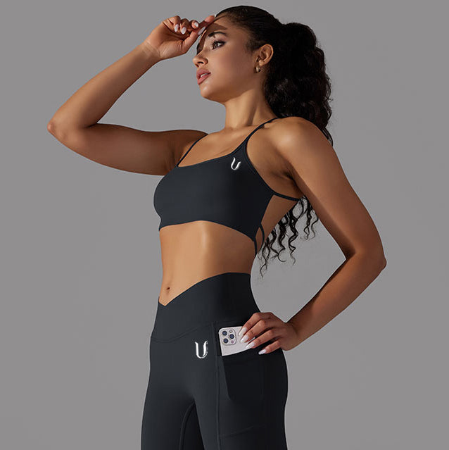 Mila | Legging-Top Set - Zwart