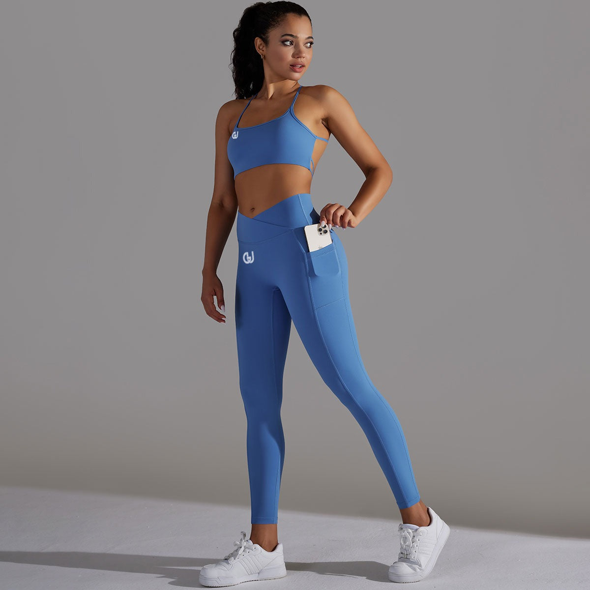 Mila | Legging-Top Set - Blauw