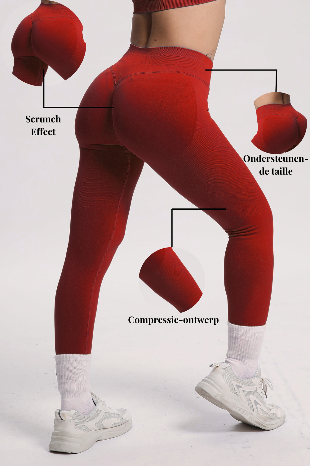 Beau | High Performance Legging - Rood