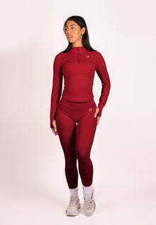 Beau Premium High Performance Scrunch Legging Rood - Dames sportkleding afbeelding 5
