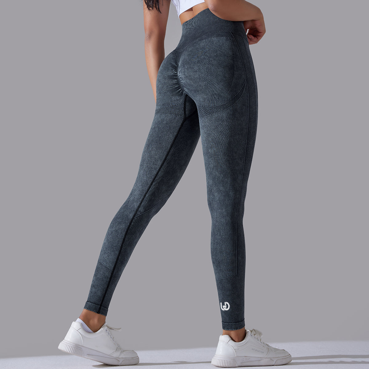 Jane | Legging Scrunch Patronen - Zwart