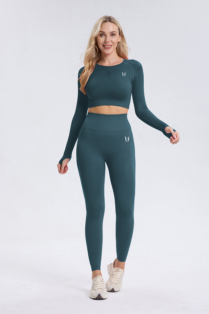 Maeve | High Waist Scrunch Legging - Teal