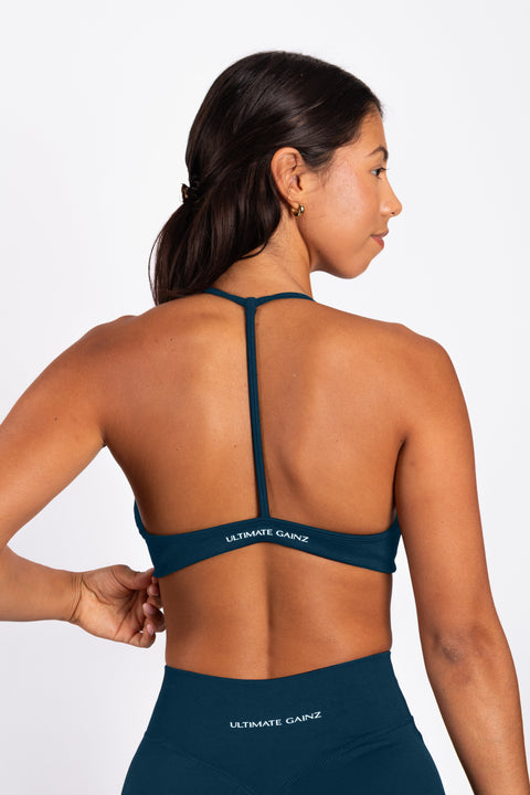 Nova | Brassière Seamless Dos Ouvert – Bleu