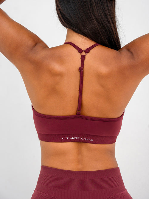 Luna | Premium Adjustable Sports Bra - Burgundy