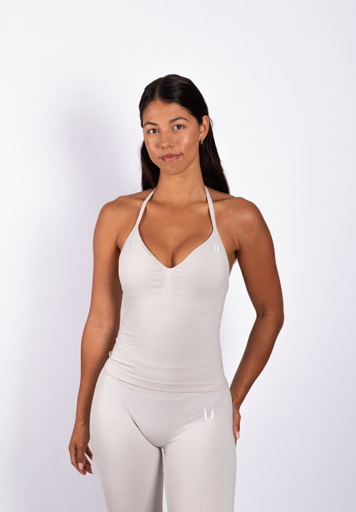 Beau Crop Top Ivory - Dames sportkleding | Ultimate Gainz
