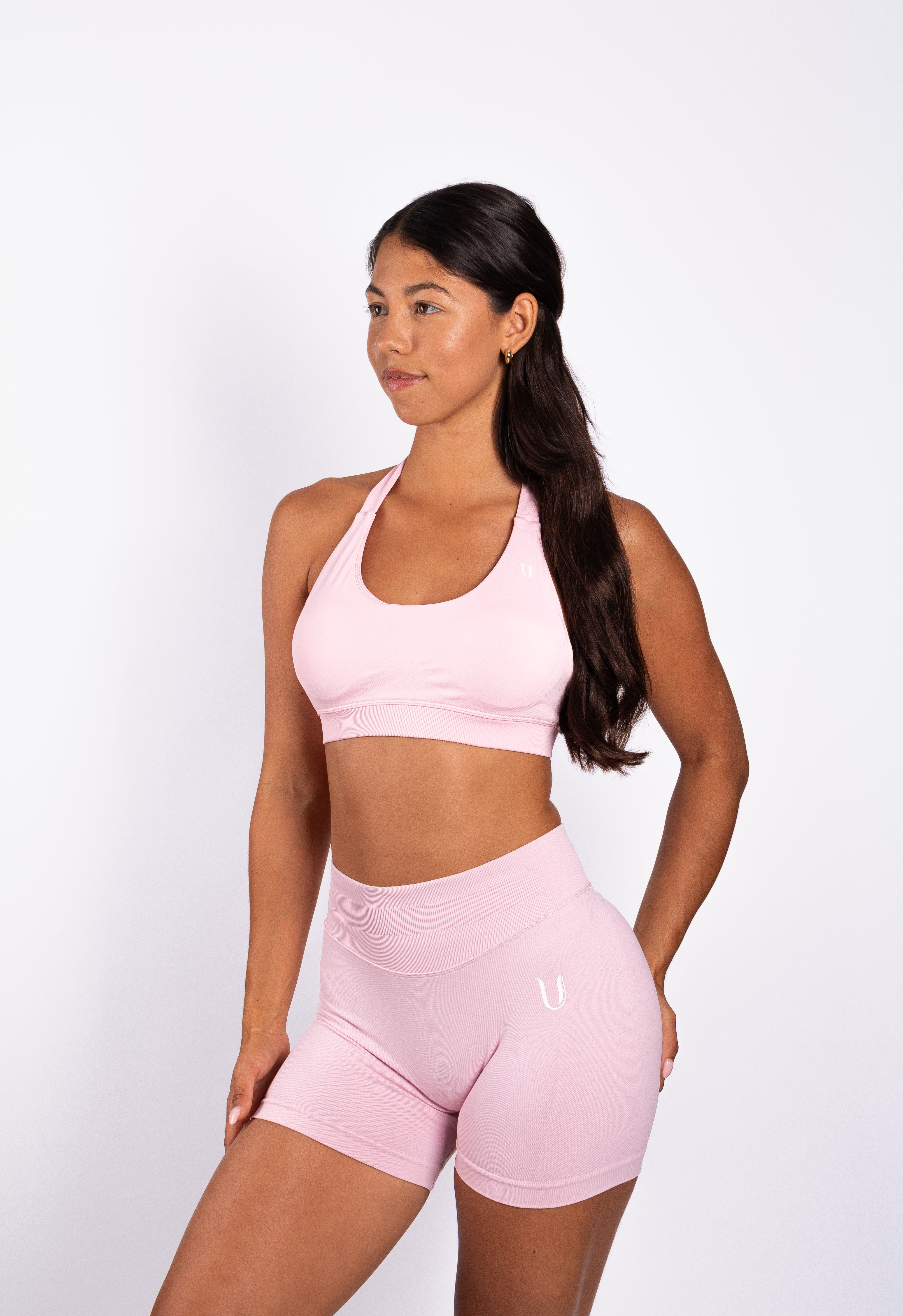 Beau | Hochleistungs-Scrunch-Shorts - Rosa