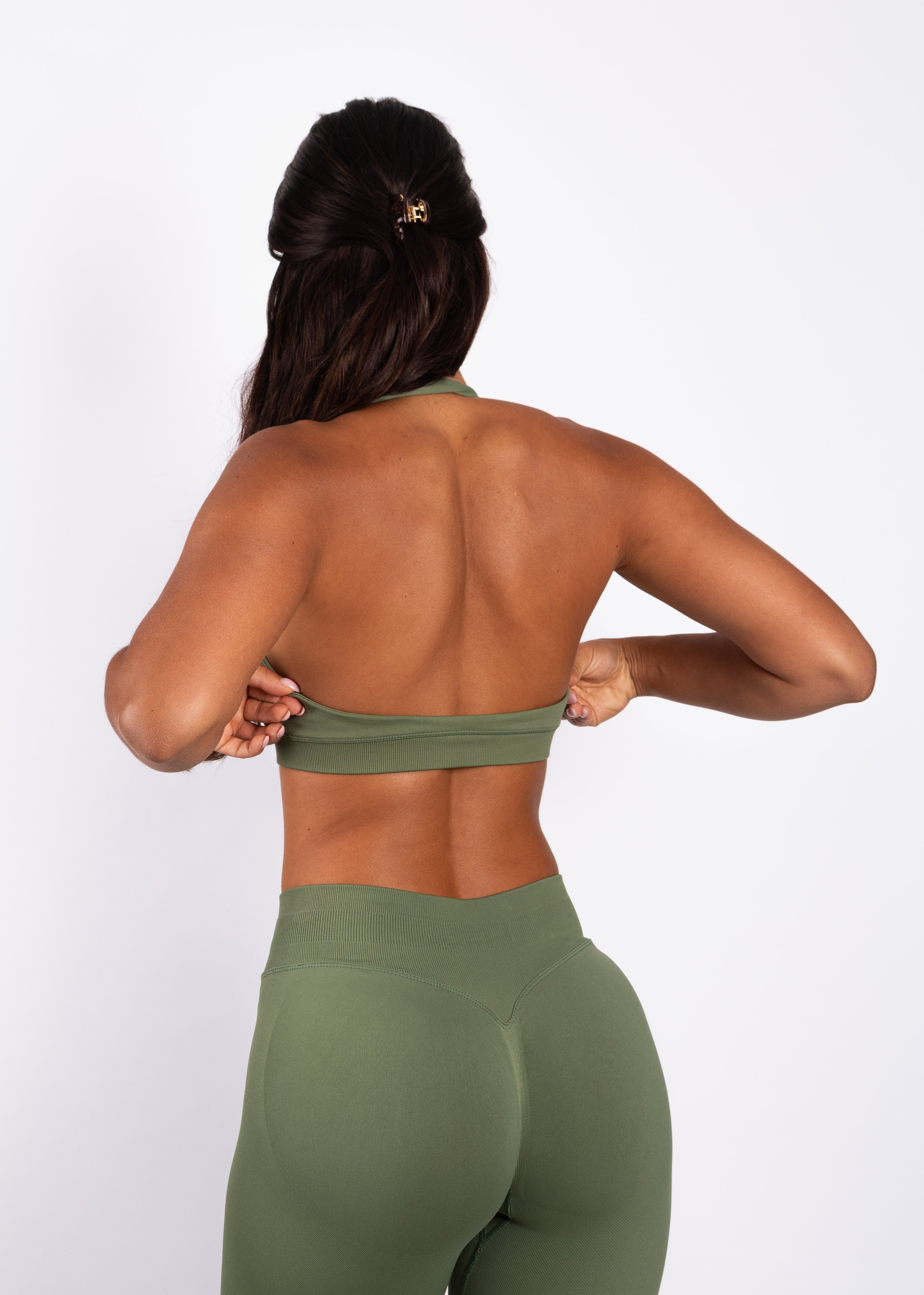 Beau | Halter Support Bra - Groen
