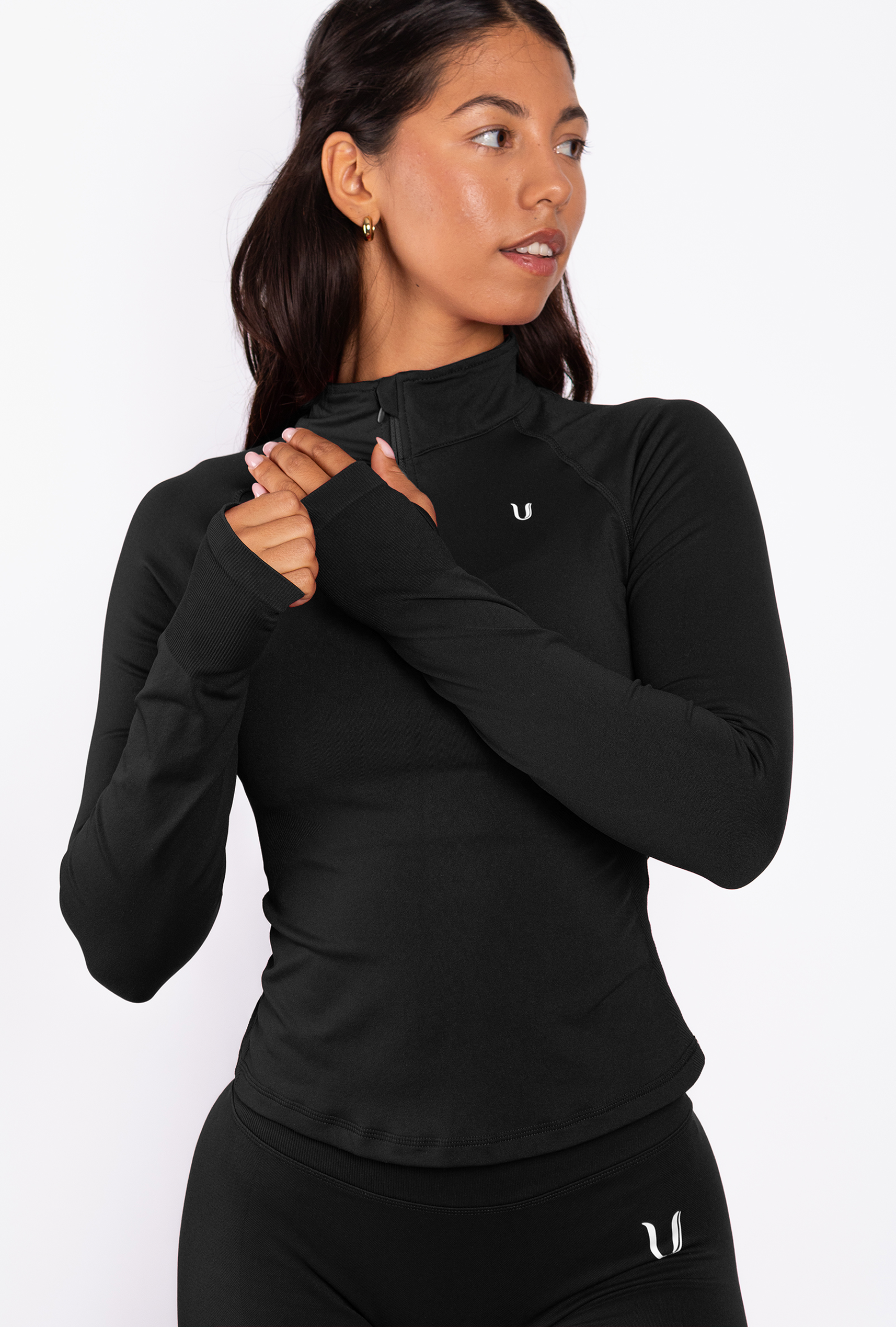 Beau | Half Zip Langarm Top Rot