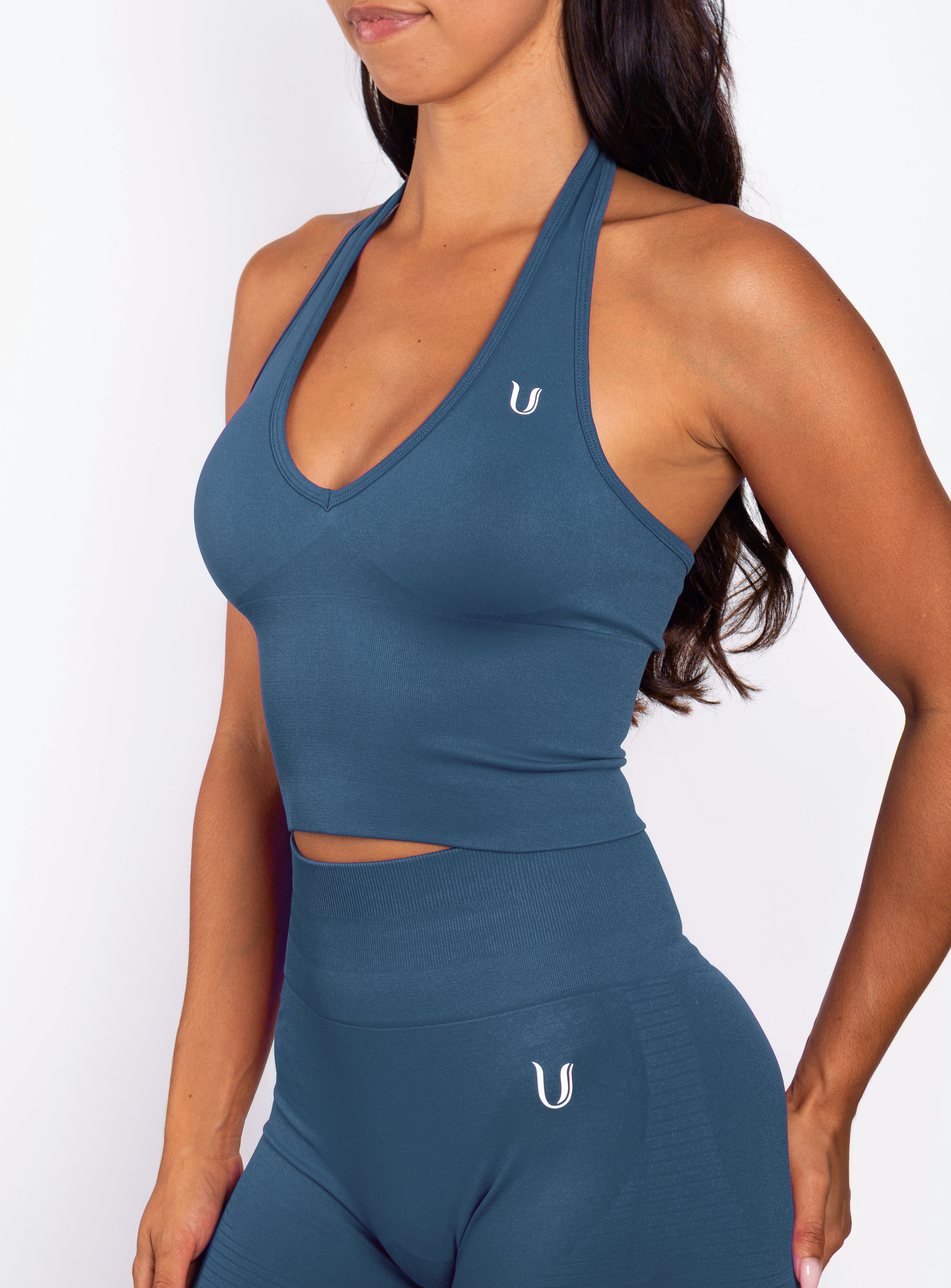 Bibi | Ribbed Seamless Halter Top – Red