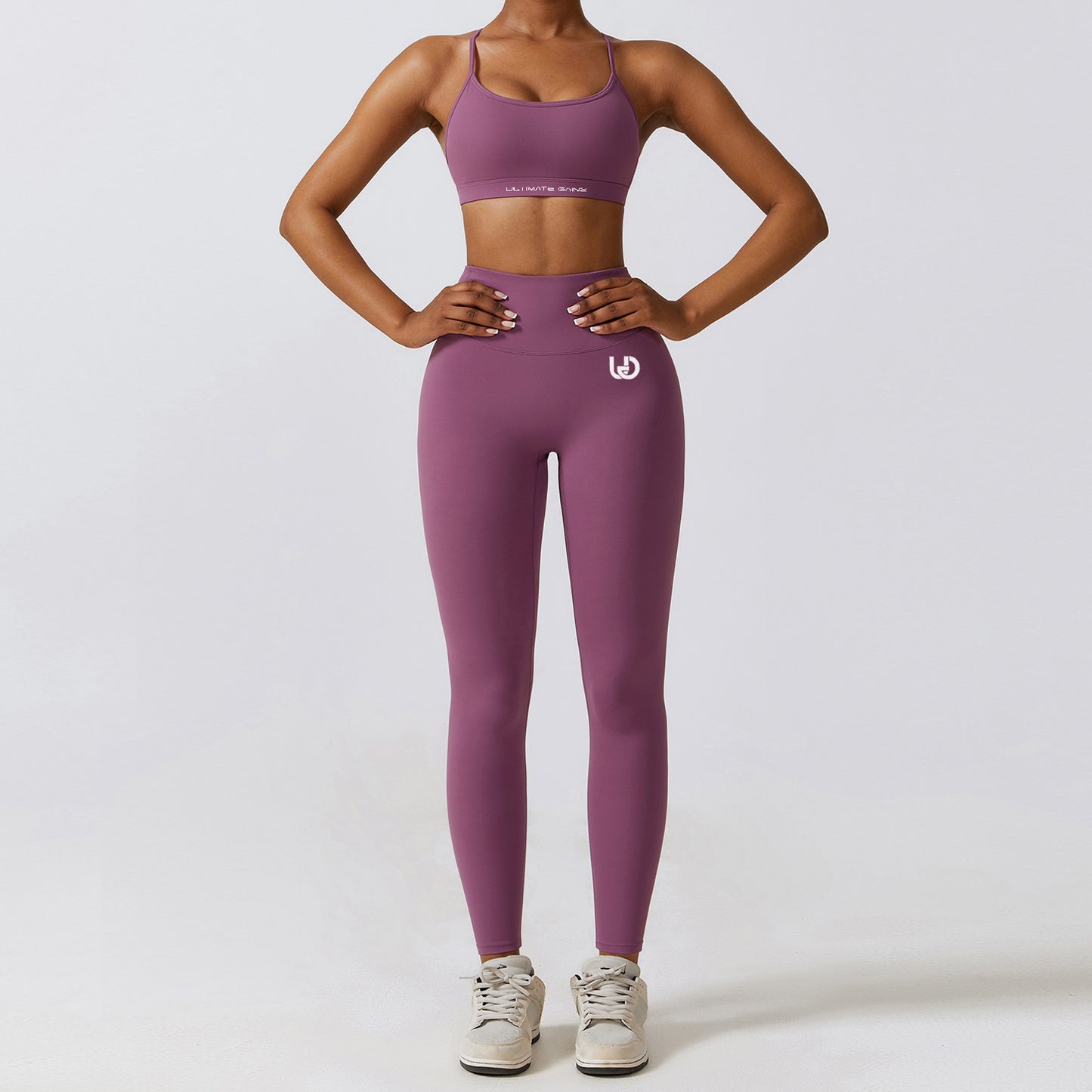 Hailey Set | Naadloze Top Legging - Lichtpaars