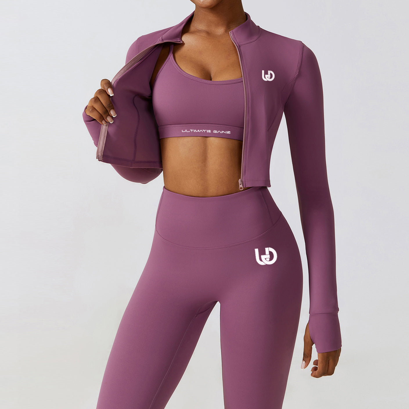 Hailey Set | Lange Arm Top Legging - Lichtpaars