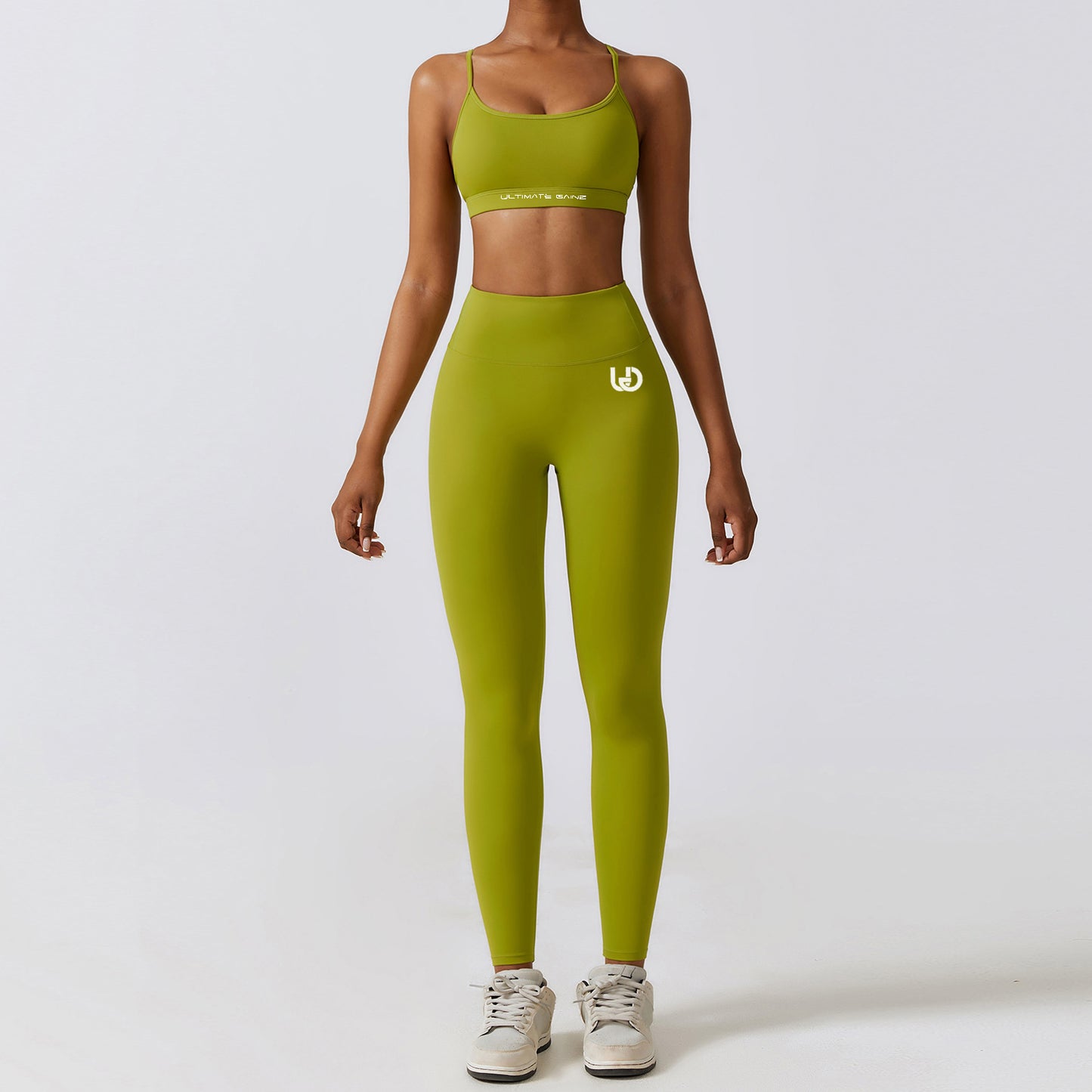 Hailey Set | Ensemble Top et Legging sans Couture - Matcha