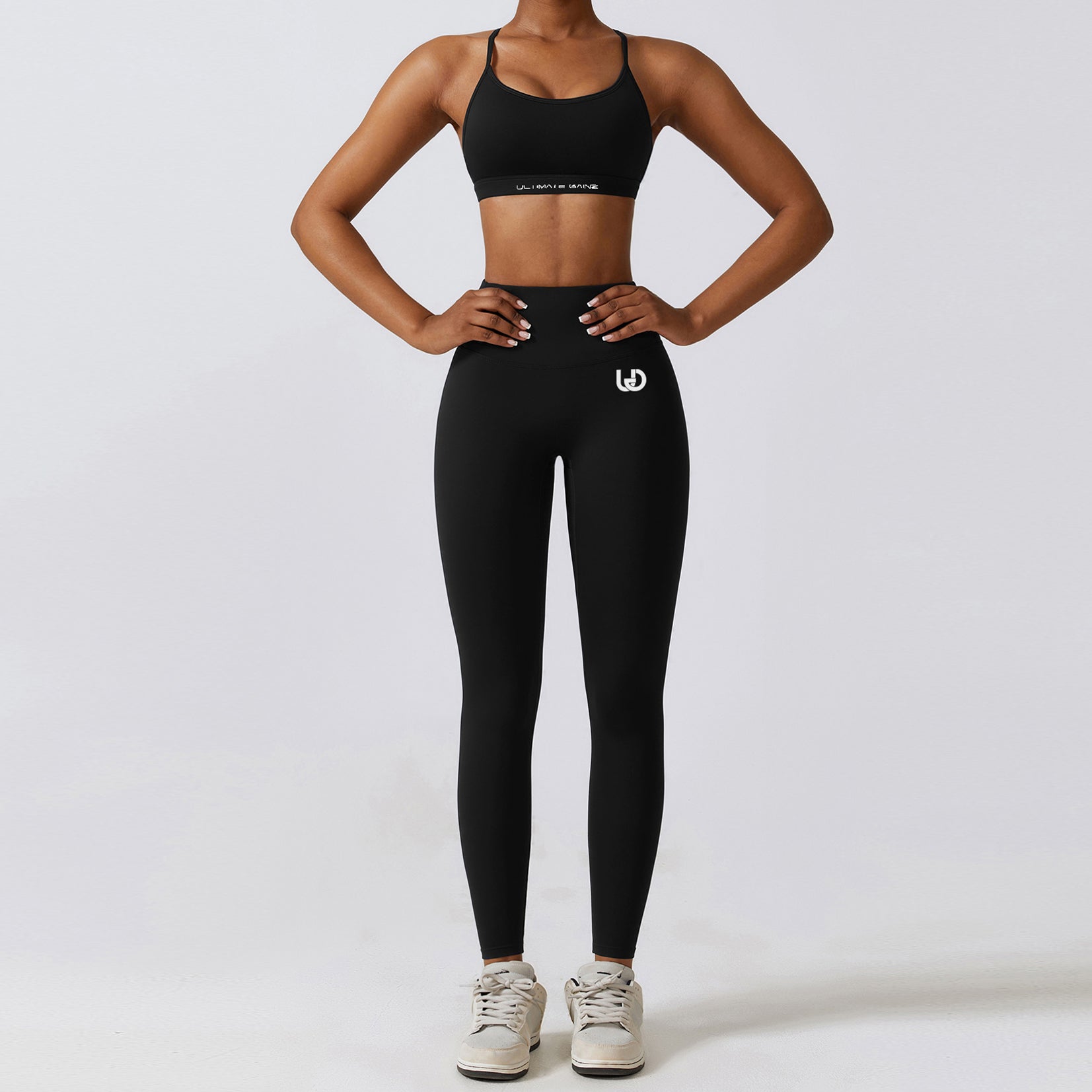 Hailey Set | Naadloze Top Legging - Zwart