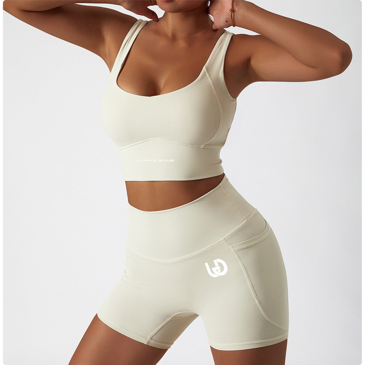 Palmer | Shorts Set mit Taschen Elfenbein