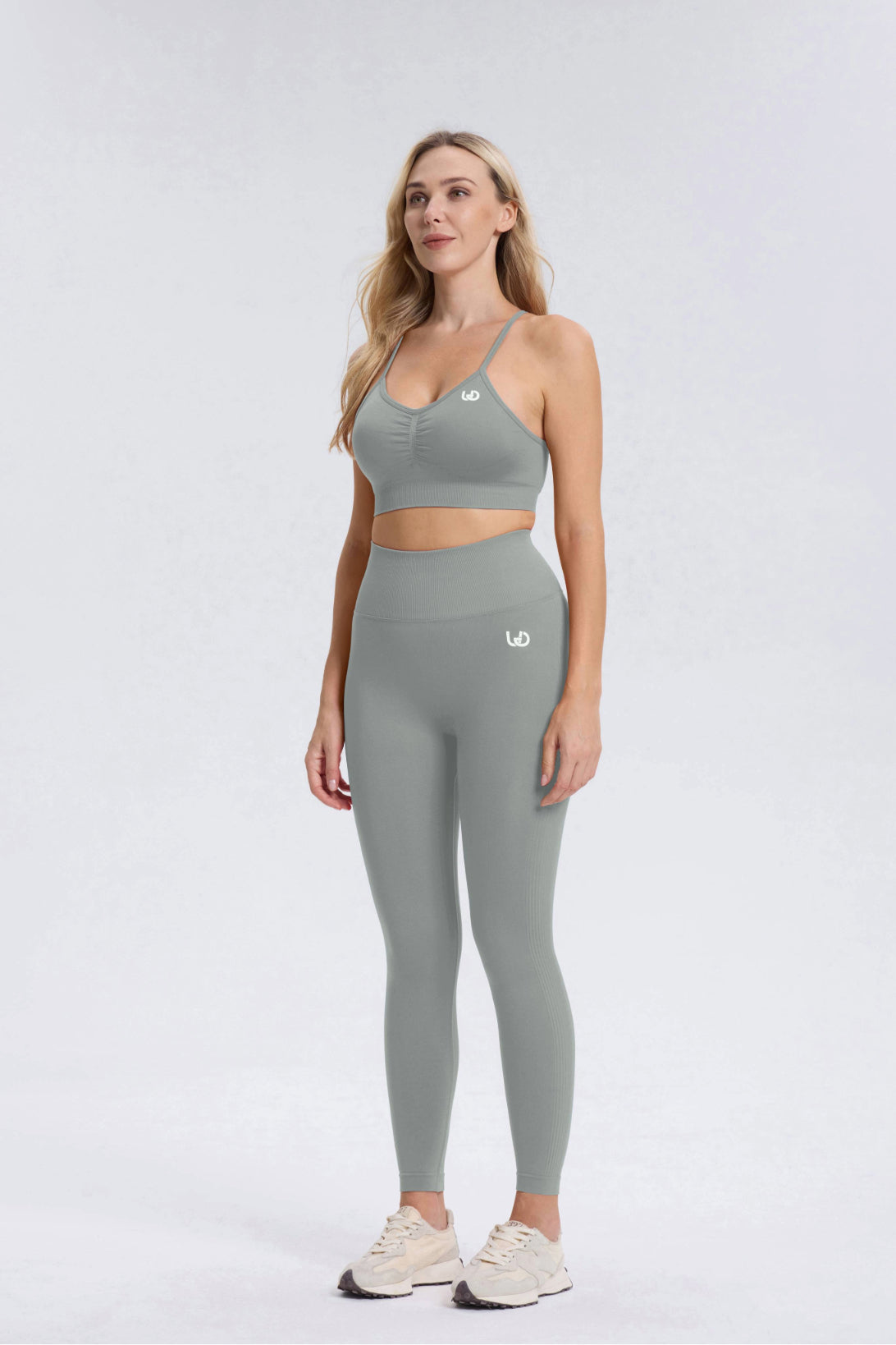 Maeve | High Waist Scrunch Leggings - Grau