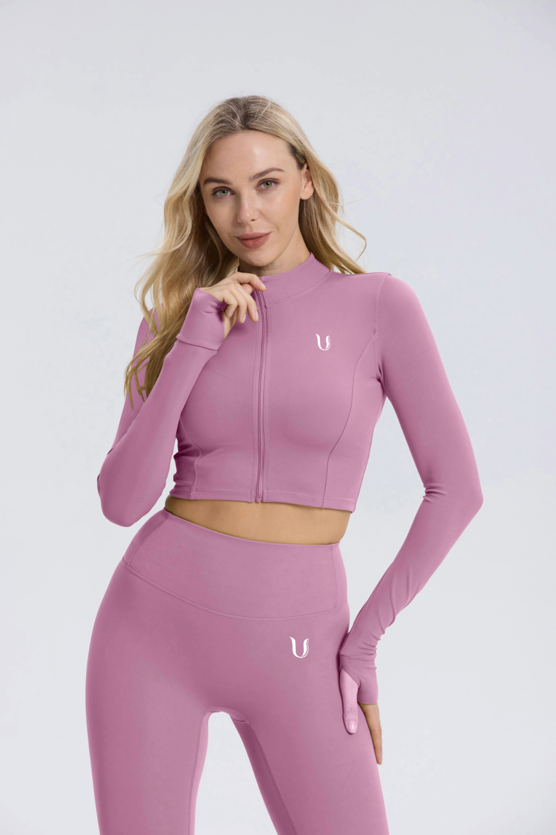 Hailey Set | Haut à Manches Longues et Legging - VioletClair