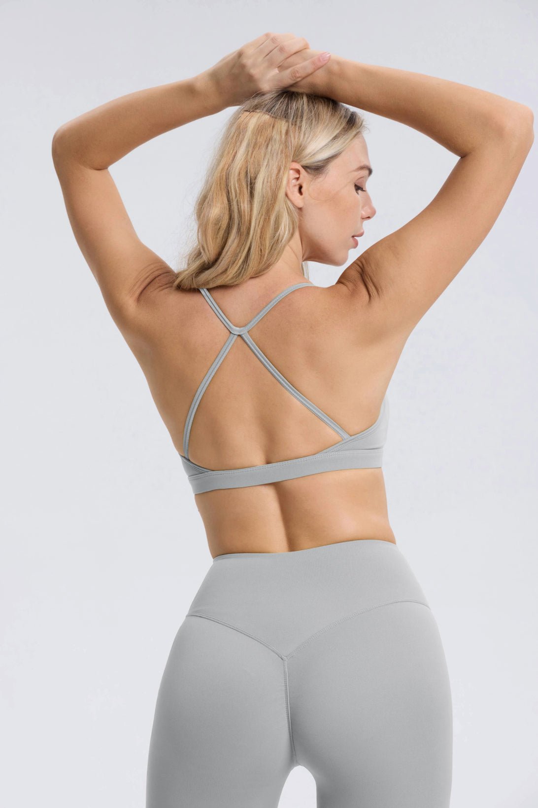 Hailey | Cross-Back Sports BH - Lichtgrijs