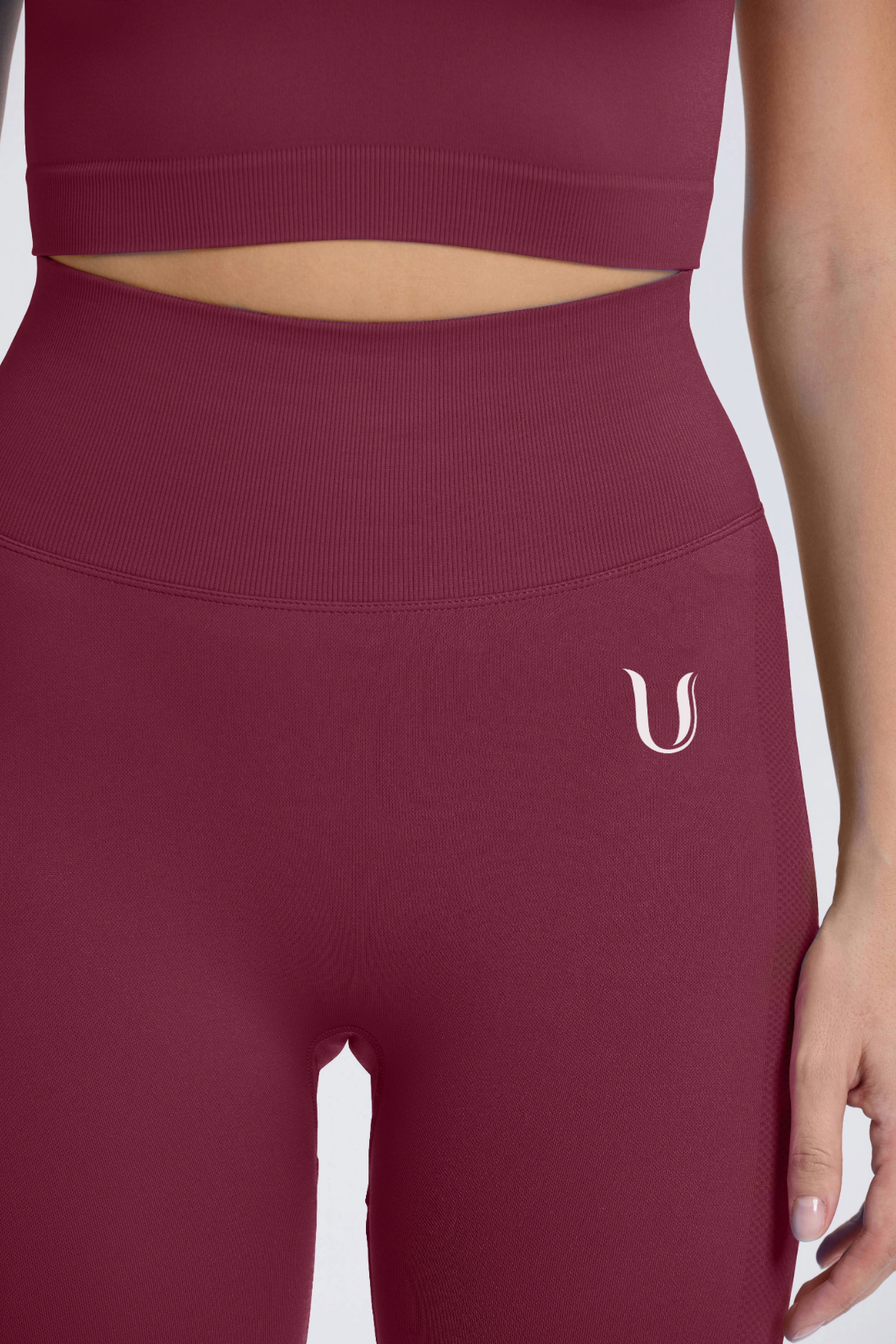 Leonie | Premium Scrunch Legging - WineRed