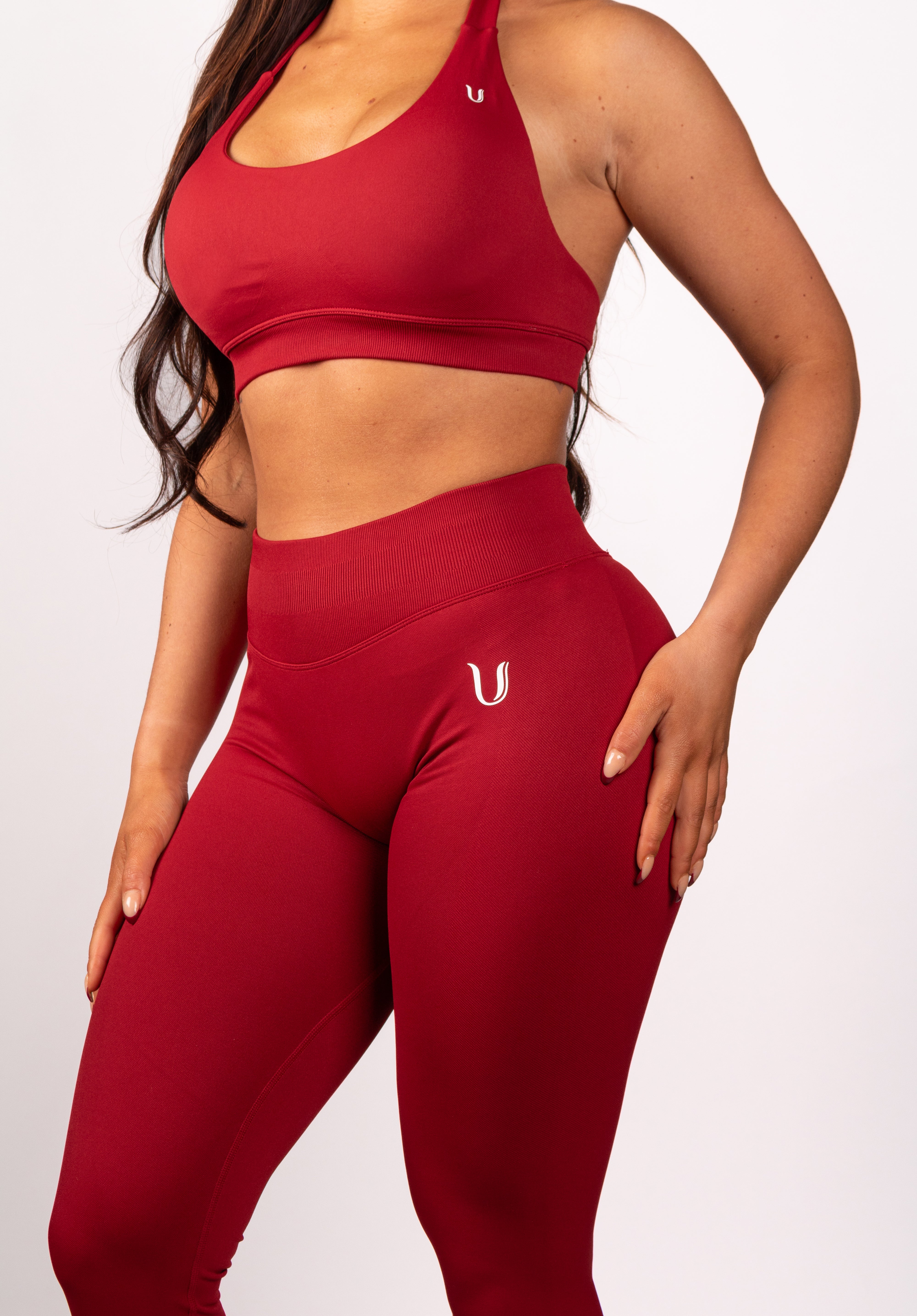 Beau | Premium High Performance Scrunch Legging - Rood