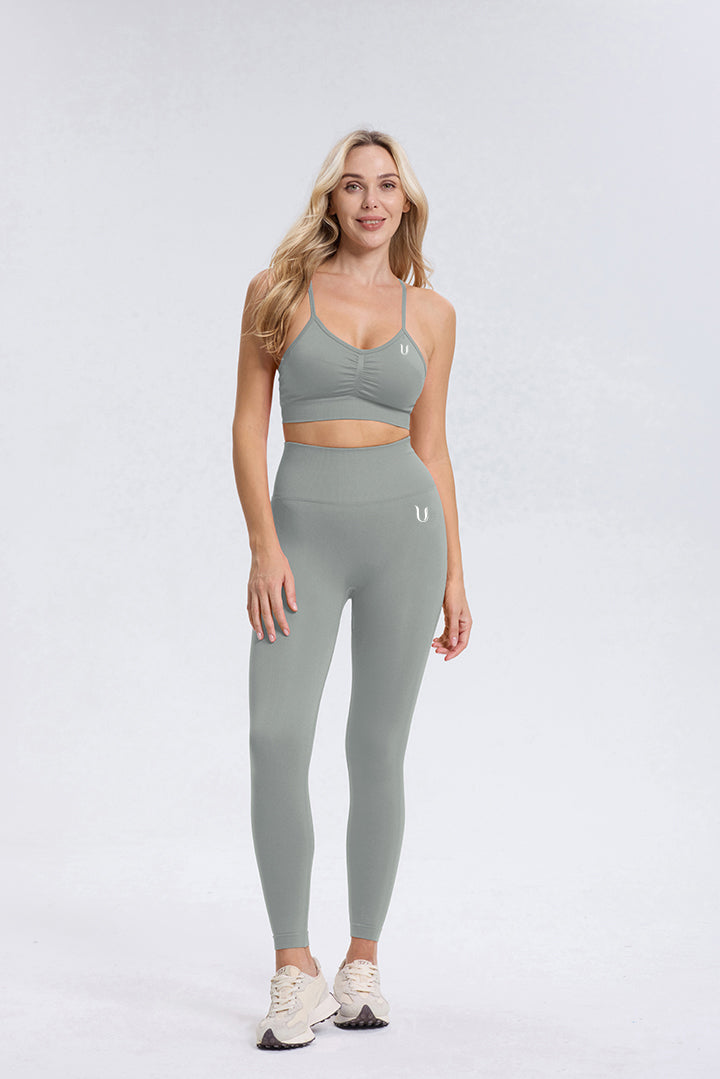 Maeve | High Waist Scrunch Legging - Grey